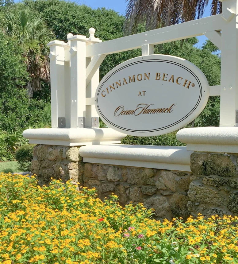 Photograph of front sign to Ocean Hammock Cinnamon Beach