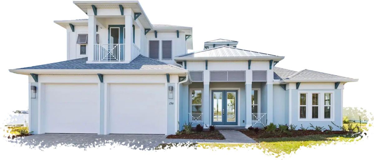 Cut out image of a custom built house by Saltwater Homes